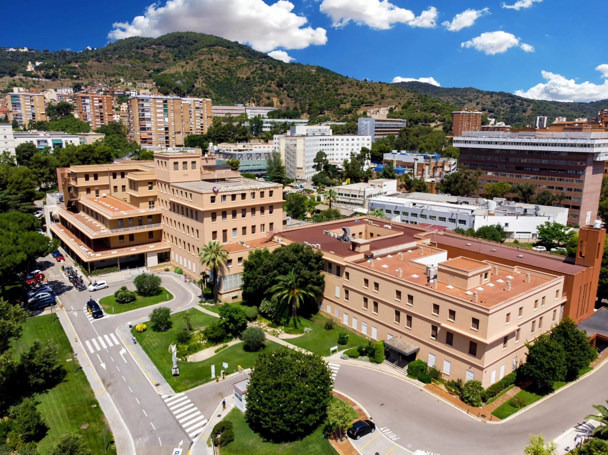 Vista aérea del hospital general de Fundació Hospitalàries Barcelona