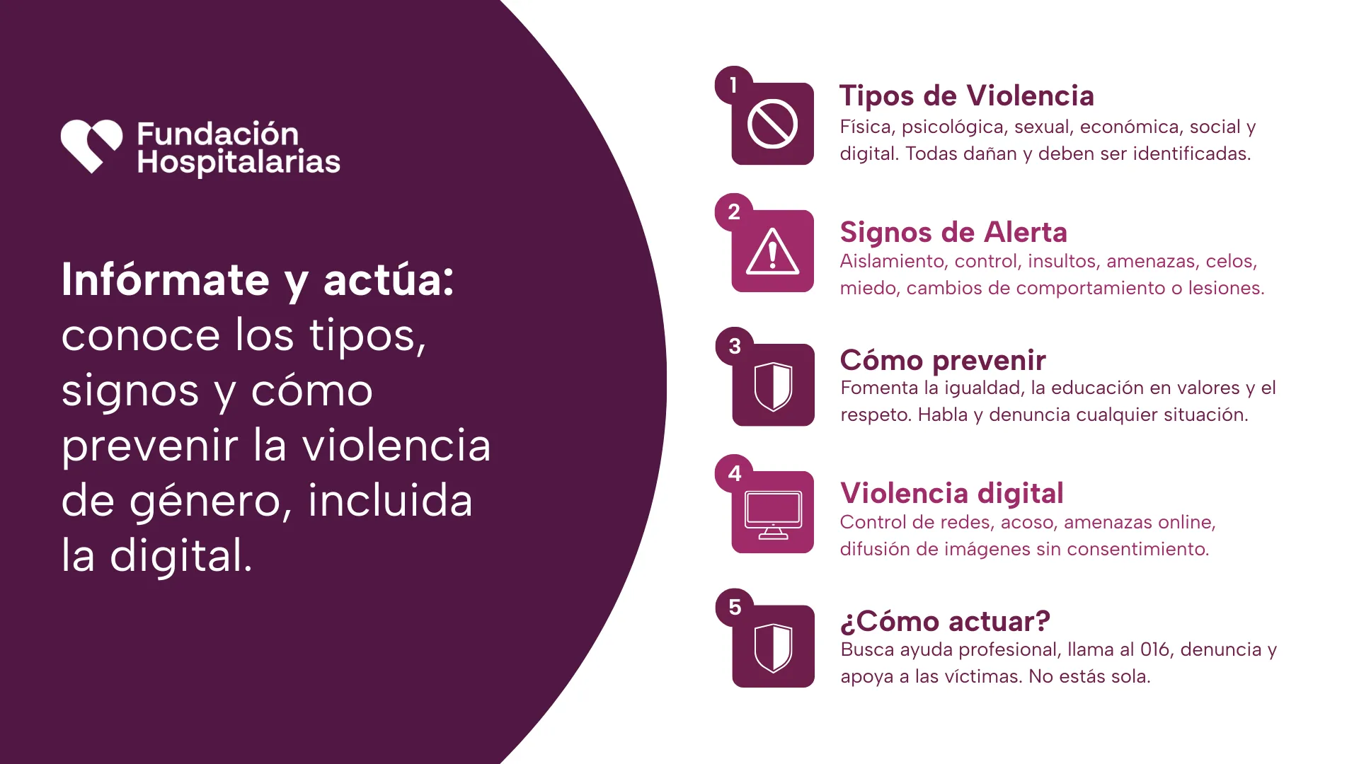 infografía 25N fundación hospitalarias