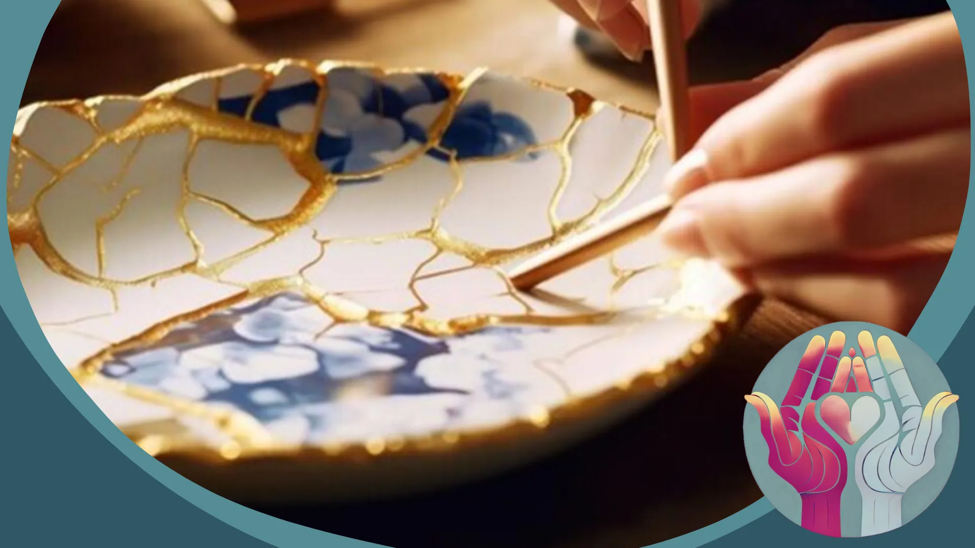 vasija reparada con kintsugi