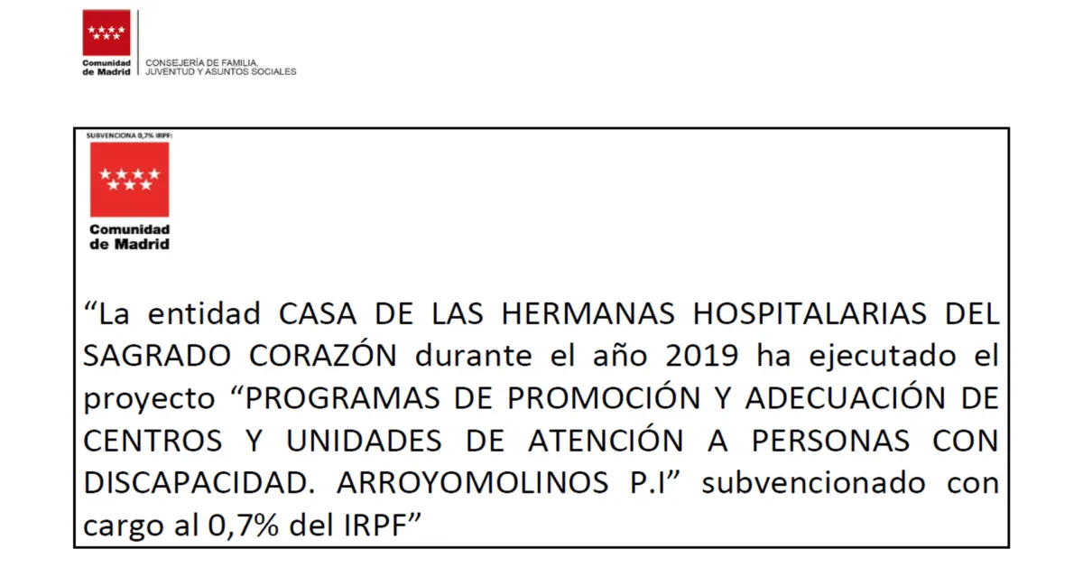 Texto Comunidad de Madrid. FHCM
