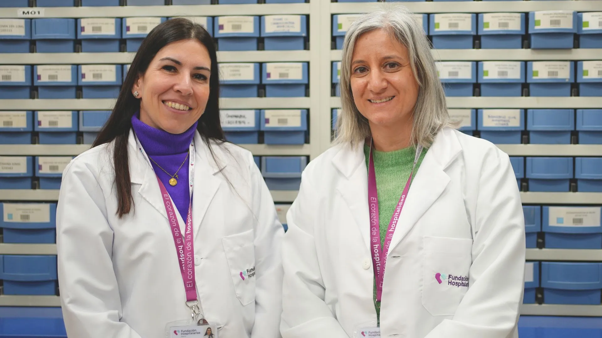Arantxa Aguingalde, responsable de Farmacia en Fundación Hospitalarias Madrid Susana Cantero, farmacéutica especialista en Oncología de la Fundación Hospitalarias Madrid.