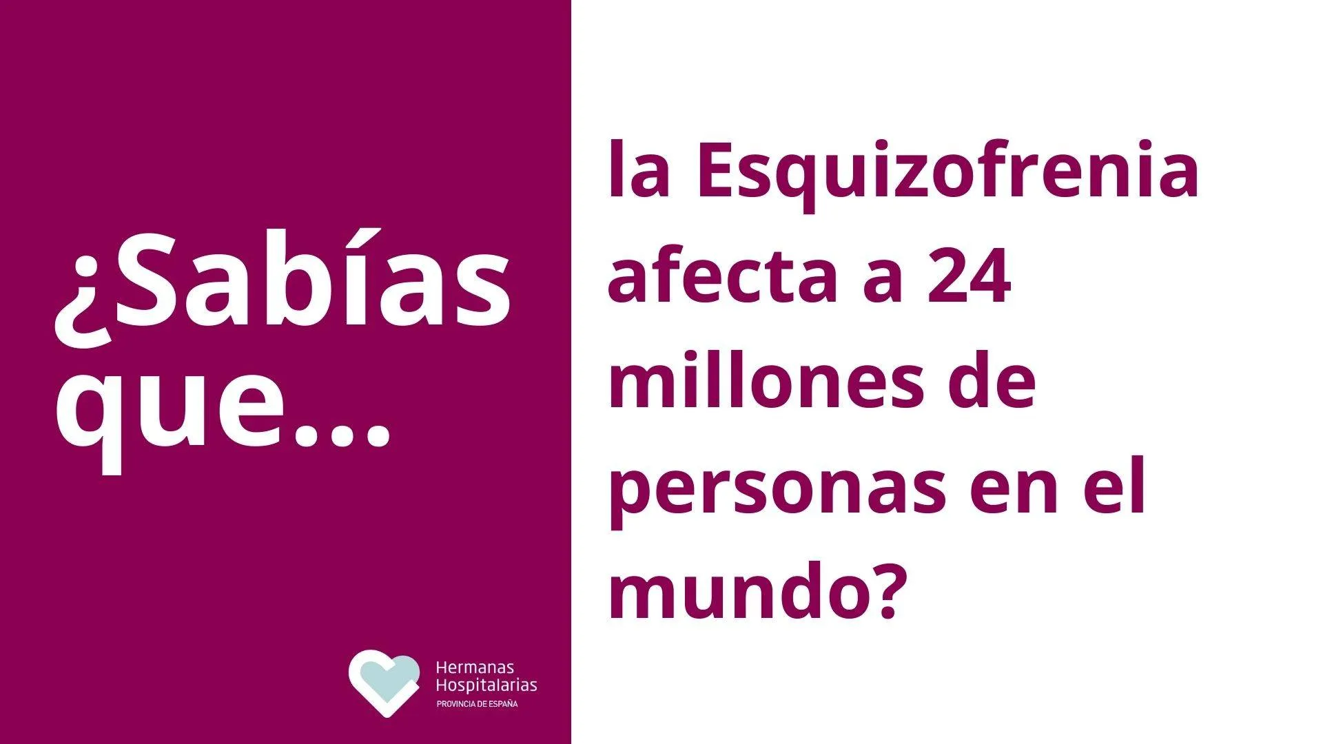 Hermanas Hospitalarias en el Día Mundial de la Esquizofrenia